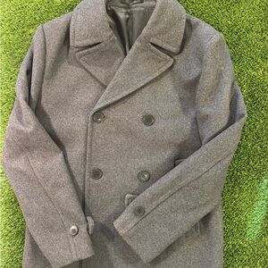 H&M Men's Double-Breasted Trench Coat - Gray